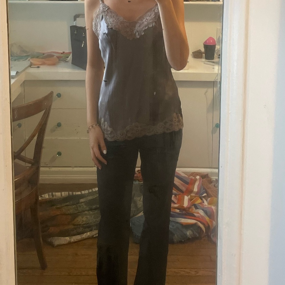 Silk and lace blouse